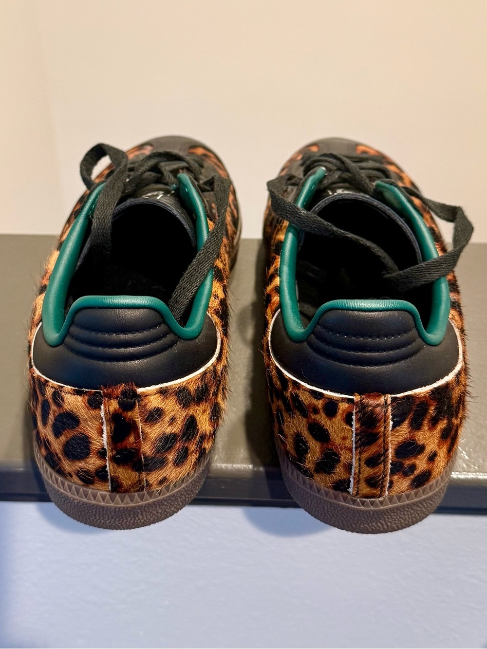 Adidas Black Leopard Print Sneakers - Picture 3 of 6